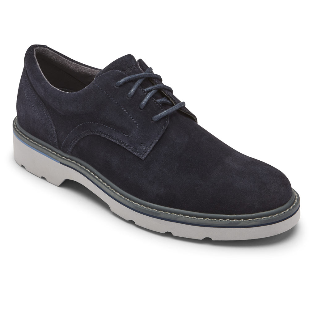 Rockport Singapore Mens Oxfords - Charlee Waterproof Plain Toe Navy - QM2531876